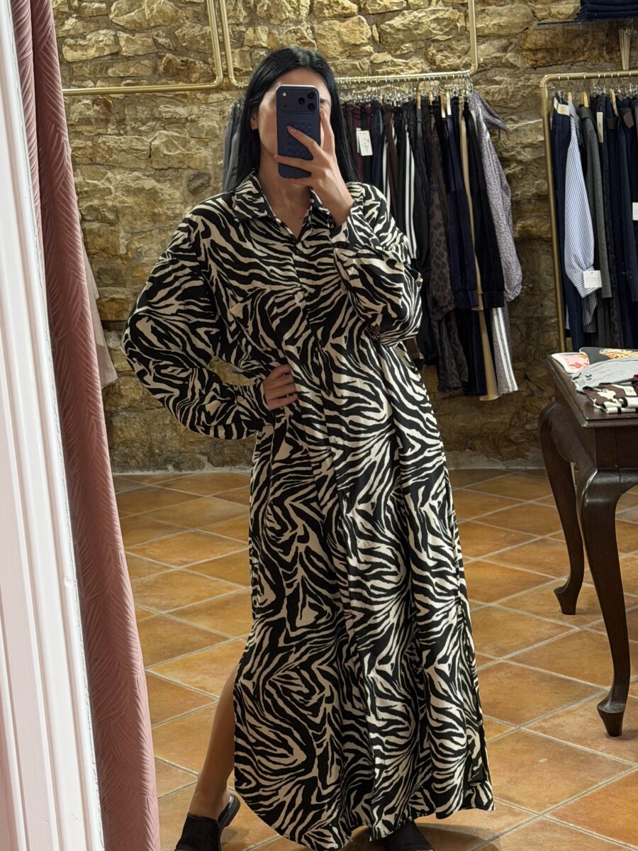 Πουκάμισο φόρεμα σε zebra print