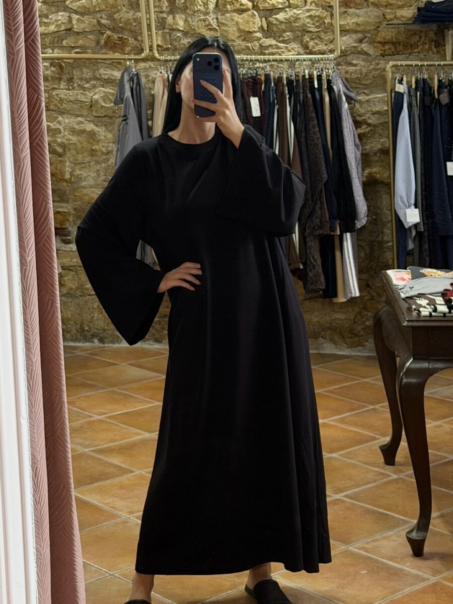 maxi φόρεμα μακό Μαύρο