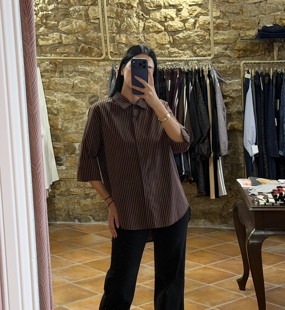 Πουκάμισο ριγέ Μπορντό Πουκάμισο ριγέ Μπορντό
