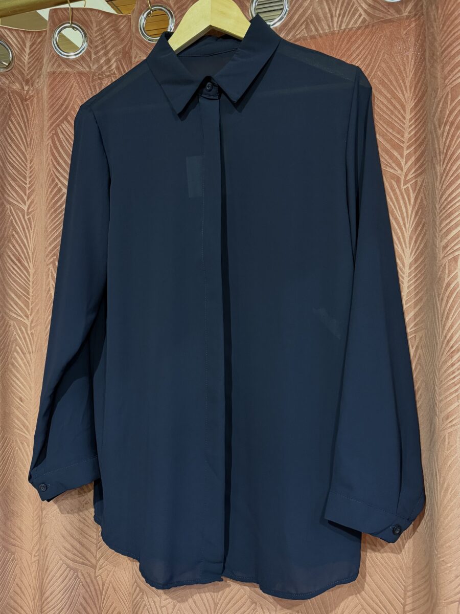 Πουκάμισο μονόχρωμο navy blue