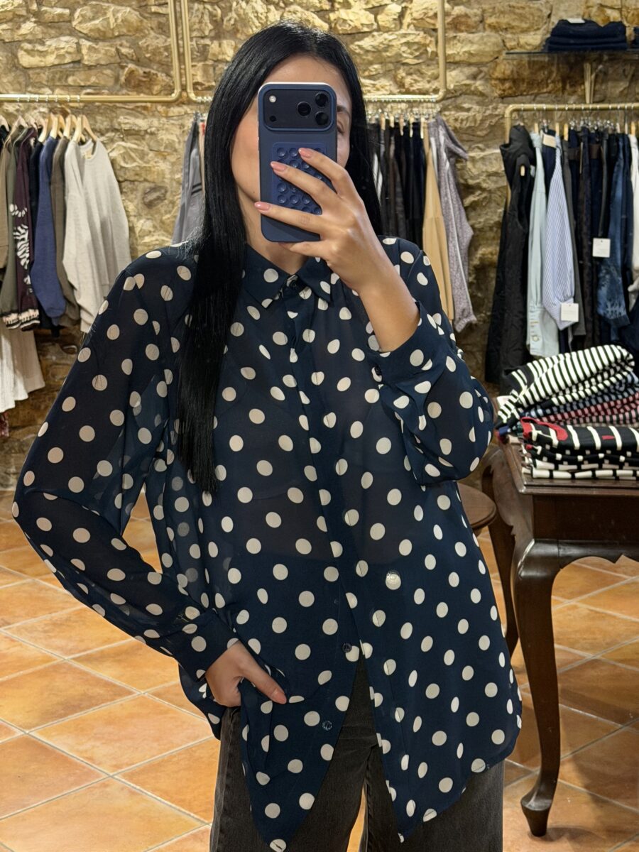 Πουκάμισο πουά navy blue