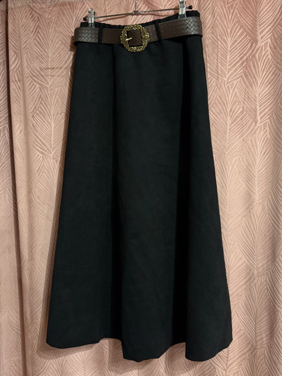 Φούστα suede Μαύρο