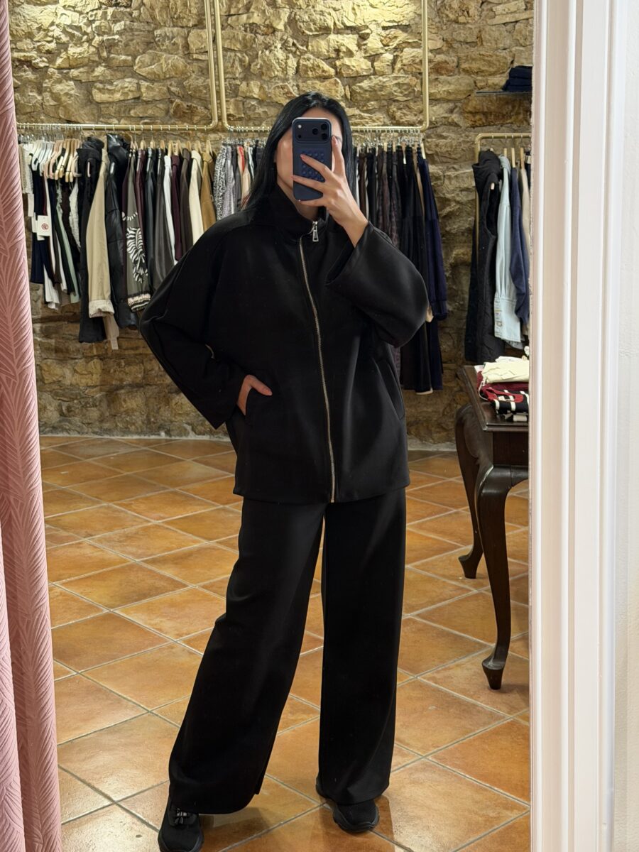 Σετ με ζακέτα oversized Μπορντό