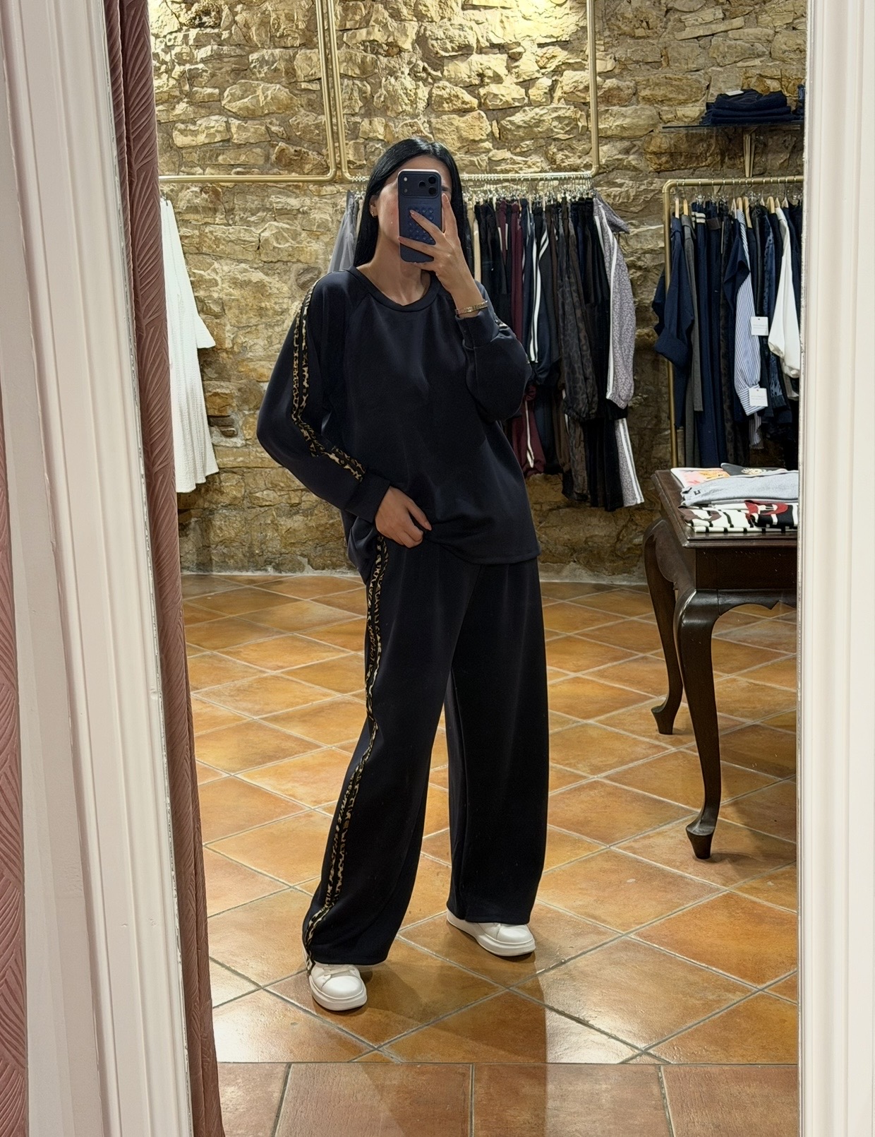 Σετ φόρμα navy blue leopard Σετ φόρμα navy blue leopard