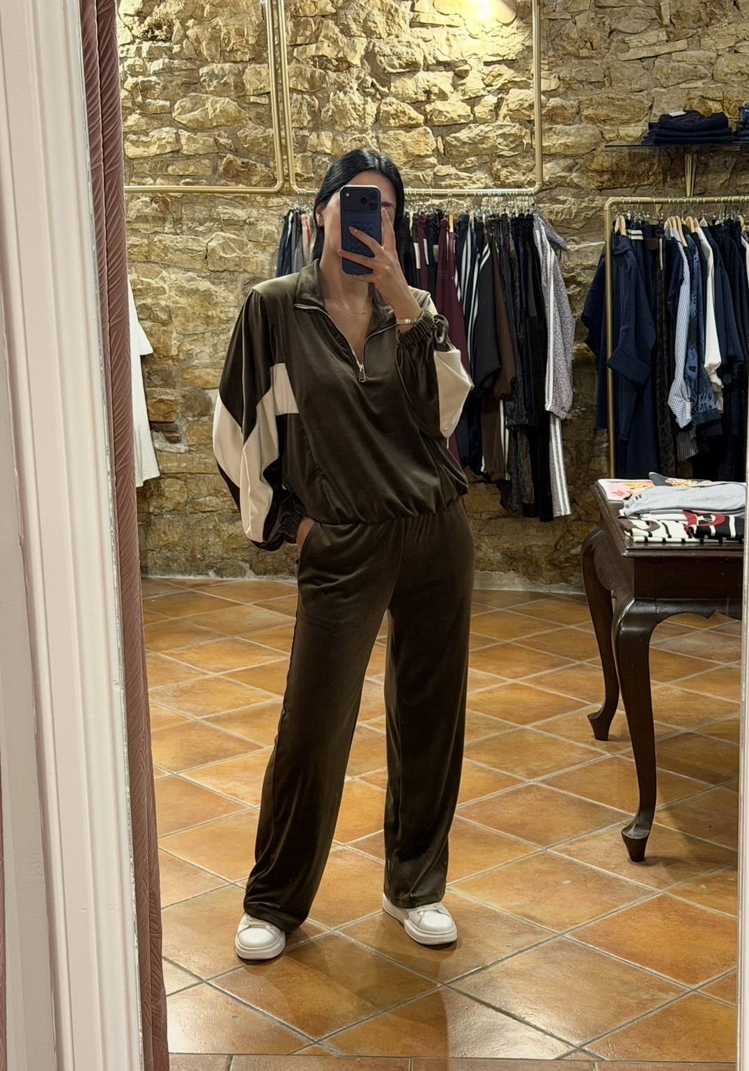 velvet σετ με ρίγα Σοκολά velvet σετ με ρίγα Σοκολά