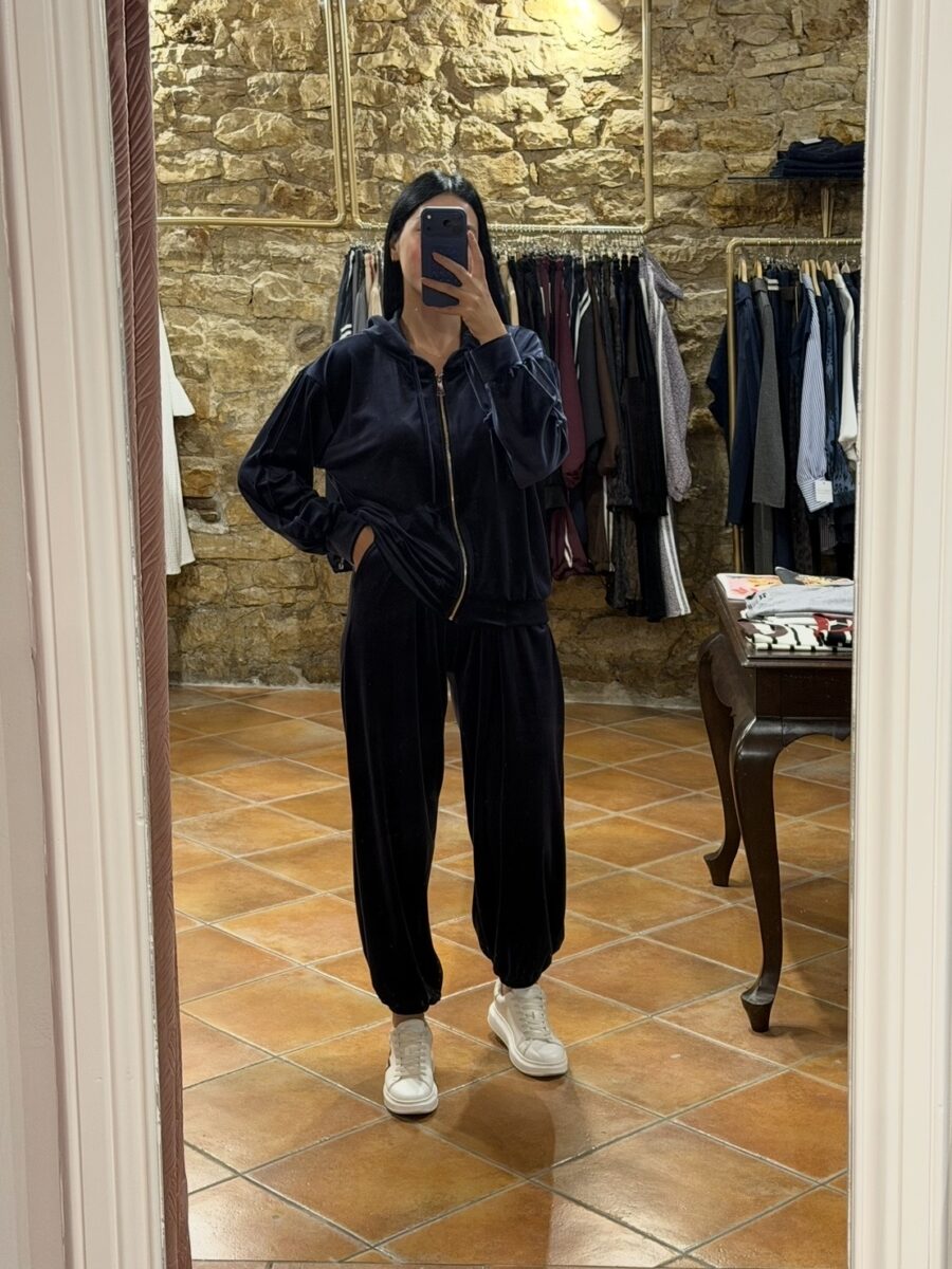 velvet Σετ με ζακέτα navy blue