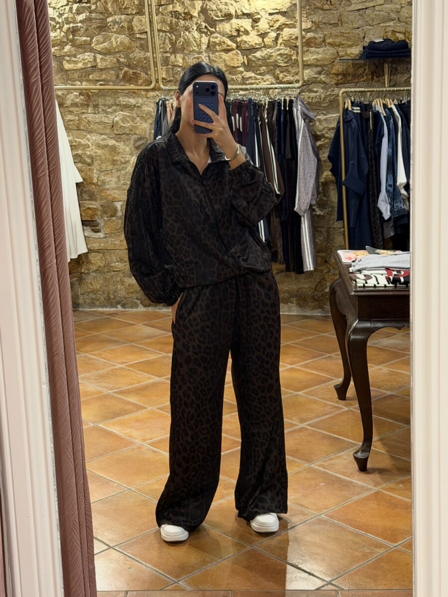 leopard Σετ Φόρμα Μαύρο