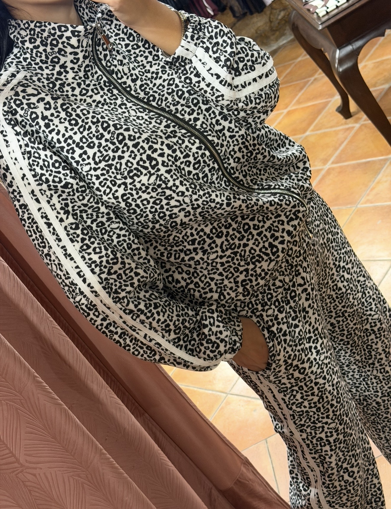 Σετ φόρμα leopard Ασπρόμαυρο Σετ φόρμα leopard Ασπρόμαυρο